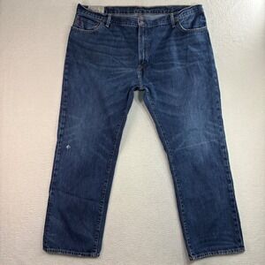 Polo Ralph Lauren Hampton Relaxed Straight Jeans Men 44Bx30 Blue Stretch Whisker